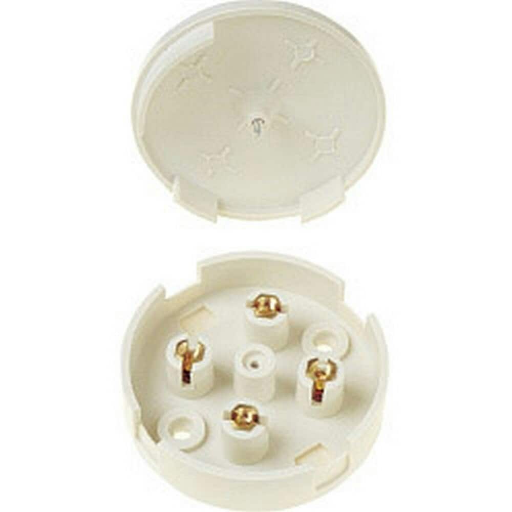 Dencon 20A 4 Terminal Junction Box with Selective Entries - White - One Size
