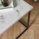 image 3 of OHS Marble Top Metal Framed Home Living Room Modern Coffee Table - White