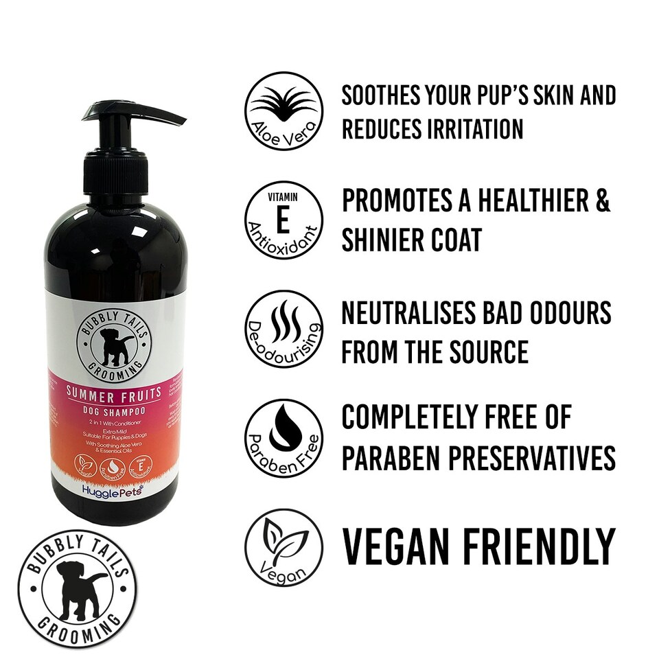 image 1 of HugglePets Bubbly Tails Dog Shampoo - Summer Fruits