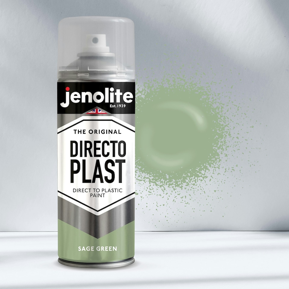 image 1 of Jenolite Directoplast Multi-Surface Paint - Sage Green Gloss - 400ml Spray Can - 2-Pack