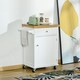 image 2 of HOMCOM Rolling Kitchen Cart Storage Trolley with Drawer Towel Rail White