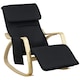 image 1 of HOMCOM Rocking Chair Recliner Armchair with Adjustable Footrest