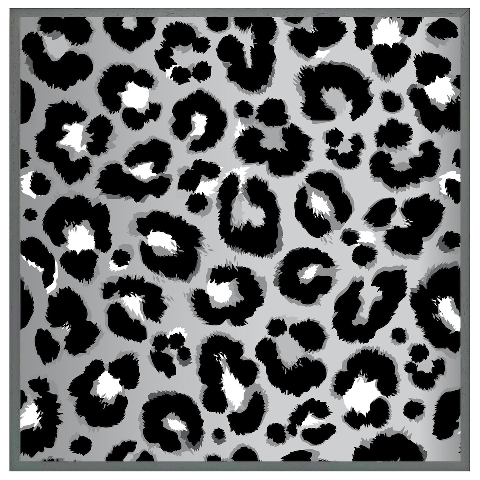 image 1 of Silver leopard print (Picture Frame) Brown | Oak | XL