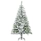 image 6 of HOMCOM 5ft Snow Flocked Artificial Christmas Tree w/ Realistic Branch Tips