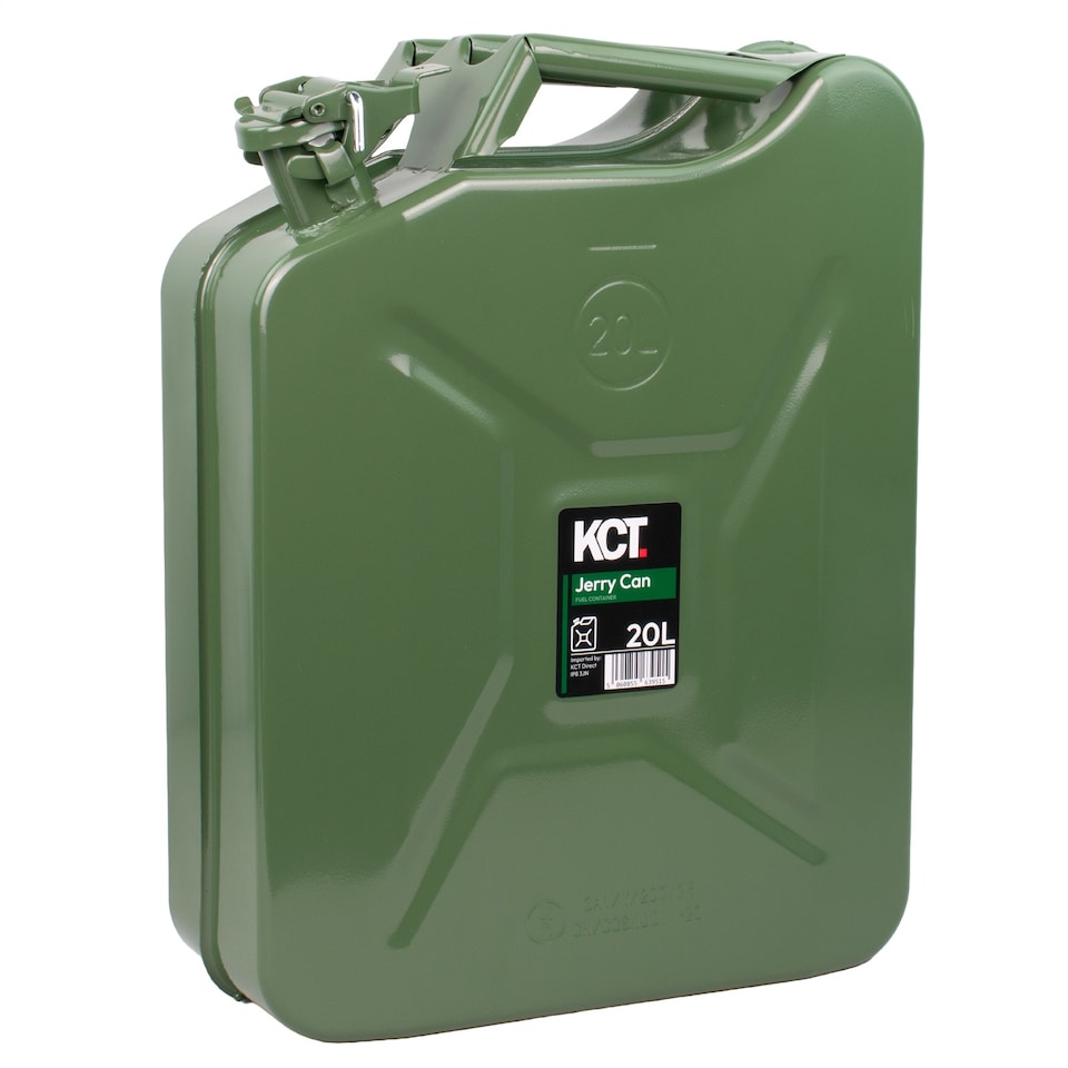 image 1 of KCT 20L Jerry Can Durable Metal Fuel Tank Petrol Diesel Gas Oil Gasoline Storage Container for Vehicle Car Motorbike