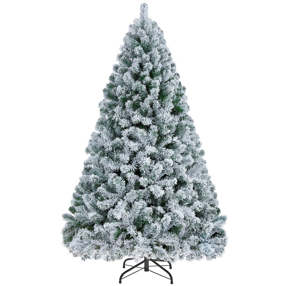 image 1 of Yaheetech Frosted Artificial Christmas Tree