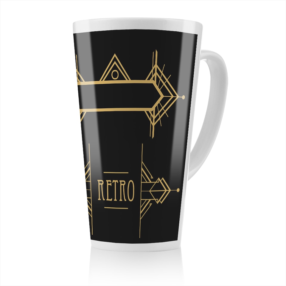 image 1 of Art Deco Retro Latte Mug