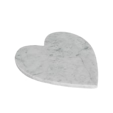 Argon Tableware Heart Marble Chopping Board - 23 x 27cm | White | White