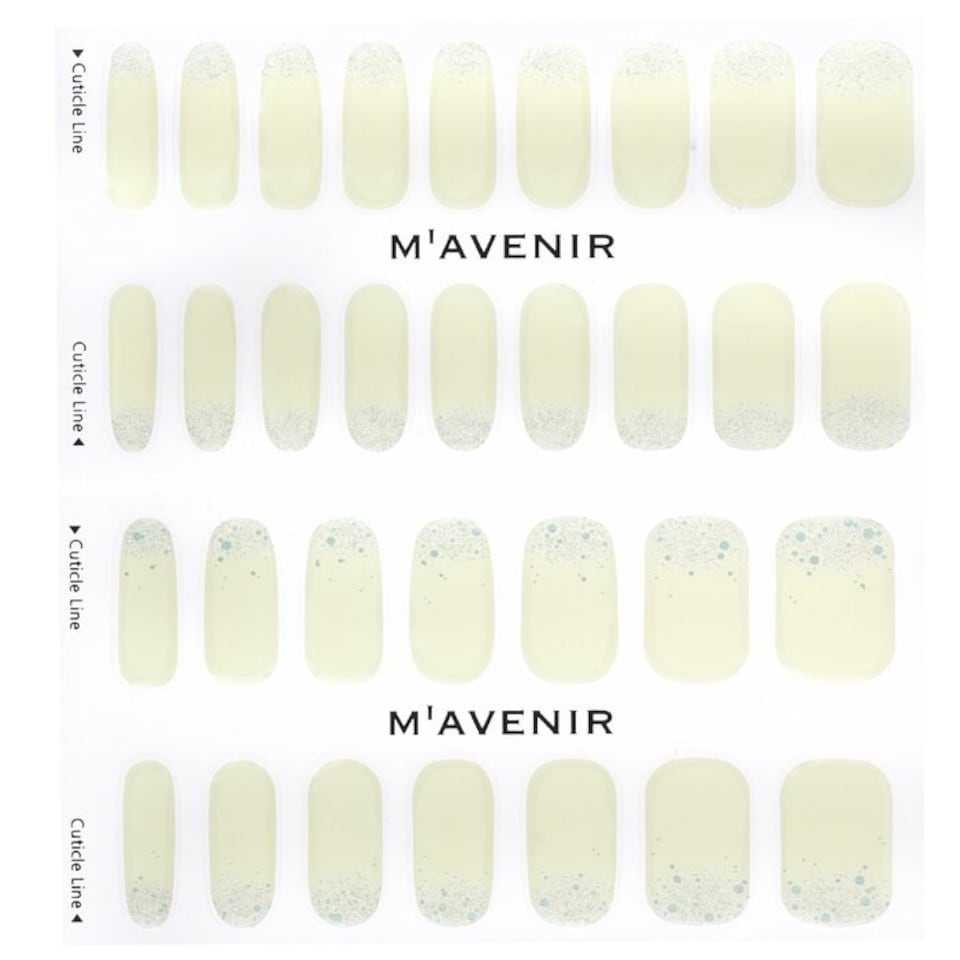 image 1 of Nail Sticker (white) - # Lemon Cream Fiesta Nail - 32pcs Multi
