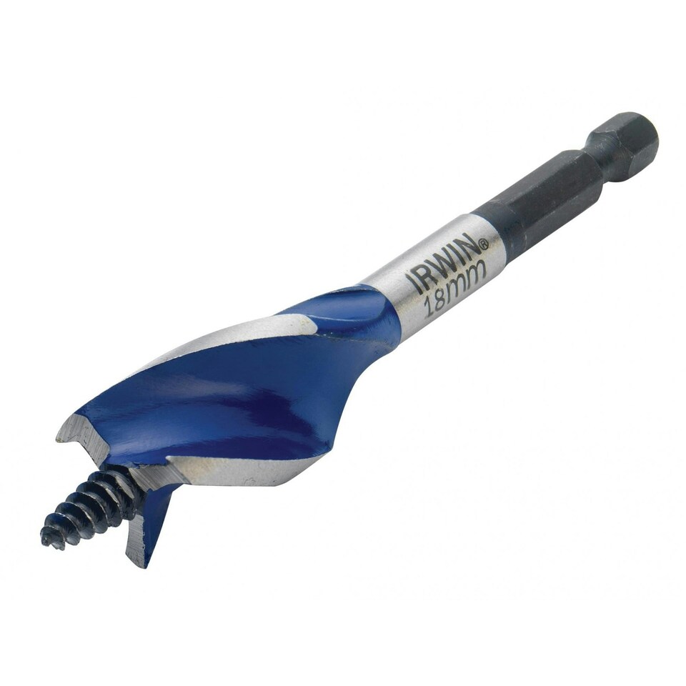 Irwin Blue Groove 6x Stubby Wood Bit - Multi Colour - 18mm