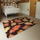 image 3 of Autumn Leaves on Black (Rug) Orange | Small: 60x110cm