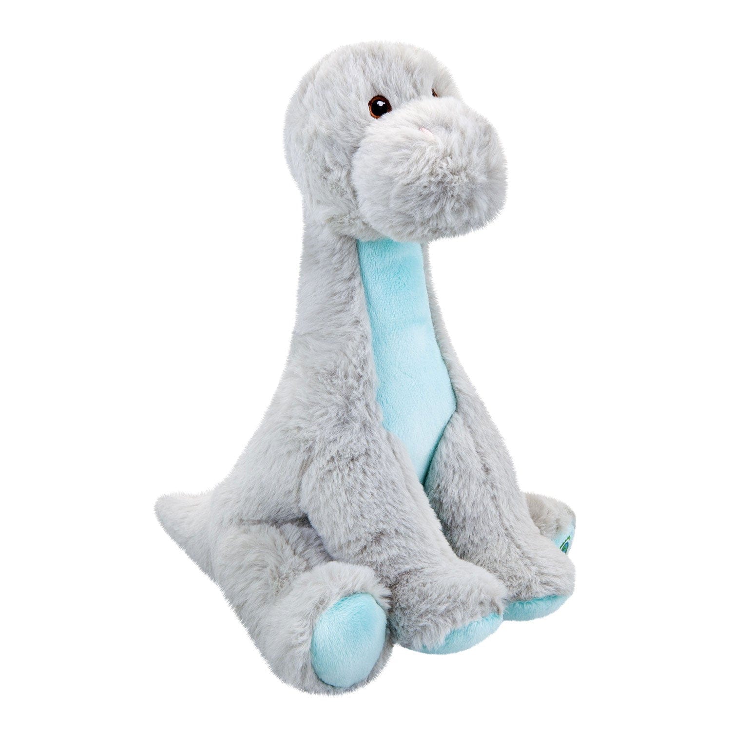 vfm-estore Diplodocus Soft Toy 23cm - 100% Recycled Grey Plush