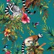 image 1 of Holden Décor Lemur Wallpaper - Teal - 32.8ft x 21in Green