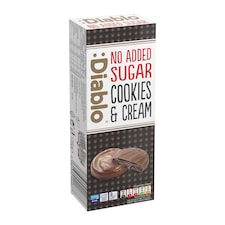 Diablo No Added Sugar Cookies and Cream Dark Chocolate 128g