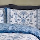 image 3 of Catherine Lansfield Zoukara Floral Reversible Duvet Cover Set | Blue | Double