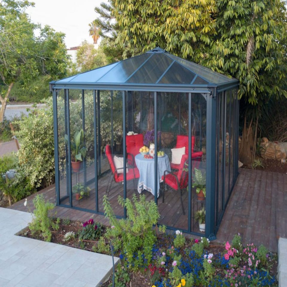 image 1 of Gazebo Ledro 3000 Closed - Polycarbonate - Acrylic - L295 x W295 x H276 cm - Grey
