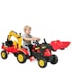 image 6 of HOMCOM Pedal Powered Tractor Ride-On Car w/ Moving Bucket Steering Wheel 3-6 Yrs