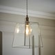 image 2 of ValueLights Susie Pair of Glass Pendant Lantern Chrome Lamp Shades | Chrome