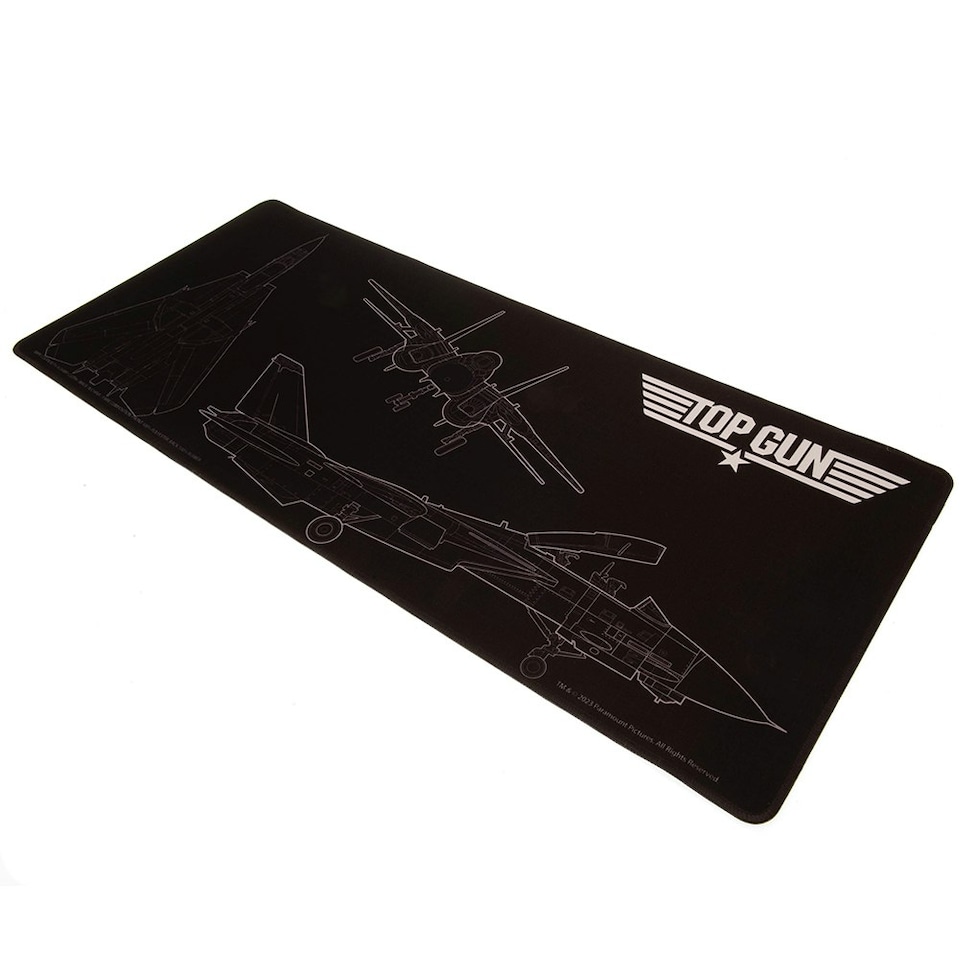 Top Gun Jumbo Desk Mat - Black - 30cm x 70cm