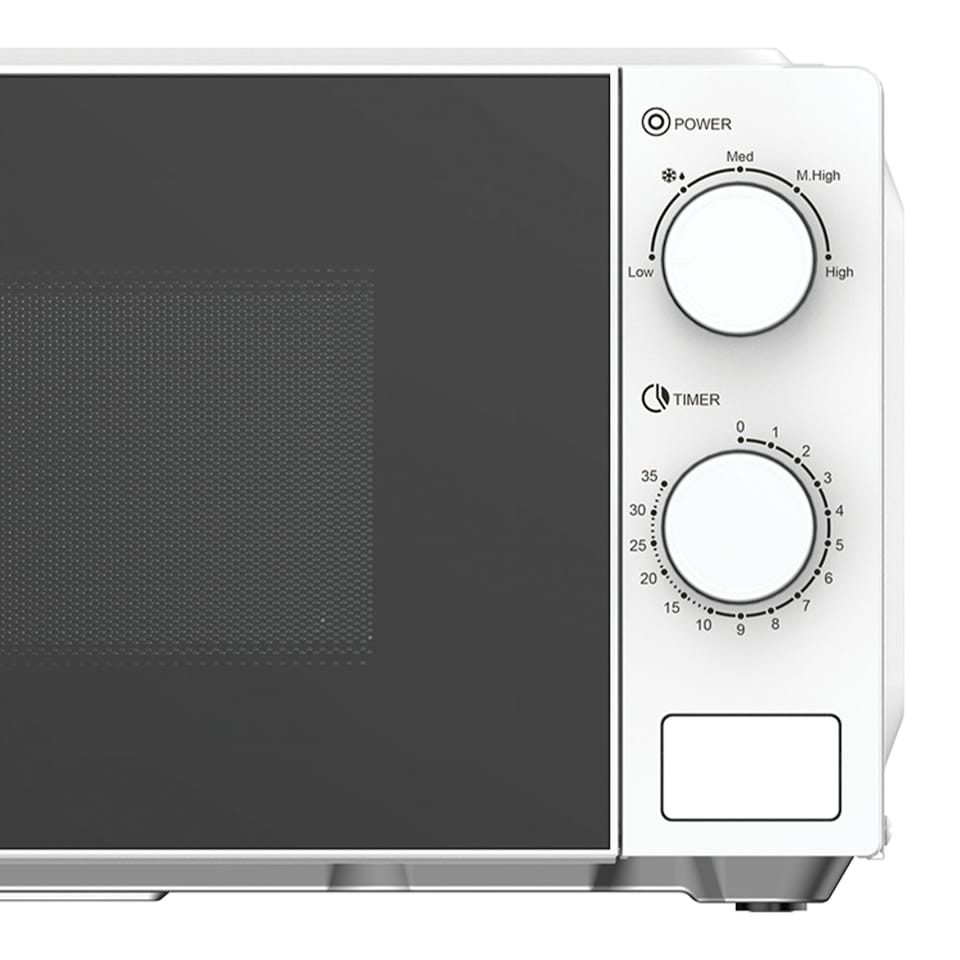 image 1 of Manual Microwave, 700 W, 20 Litre, 35 Minute Timer, White, Igenix IGMS02071W
