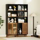 image 9 of COSTWAY Bookshelf 5-Tier Bookcase w/Reversible Shelf Black