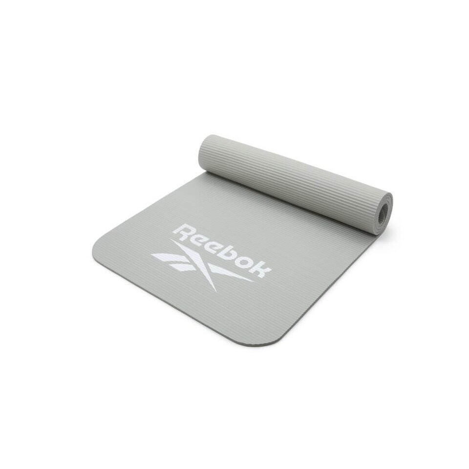 image 1 of Reebok 7mm Padded Training Mat, 61 x 61 cm, Ridged Non-Slip Base. | Multi | Grey | 173 (L) x 61 (W) x 7 (H)