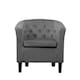 image 1 of Clio Studded Velvet Tub Chair - Dark Grey