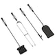 image 9 of Fire Vida 5 Piece Darton Companion Set Fireside Fireplace Accessory, Black