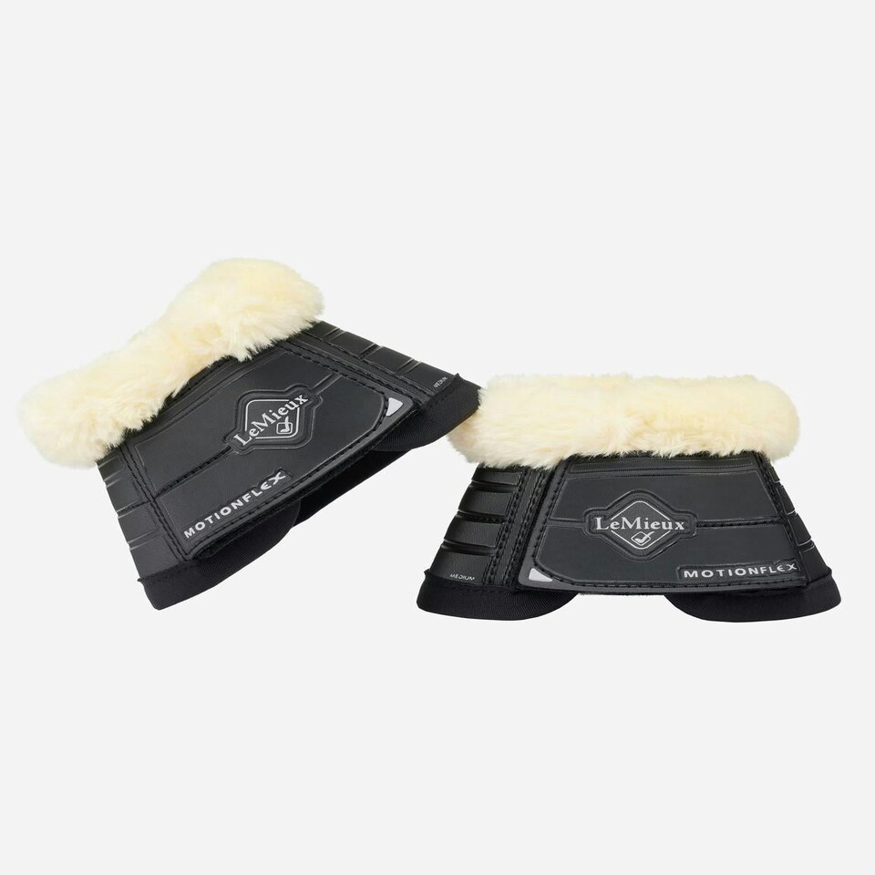 image 1 of LeMieux Motionflex Over Reach Boot with Fleece Edge White | Small