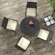 image 5 of Outsunny Set of 4 Outdoor Seat Cushion with Ties, for Patio Furniture, Black 