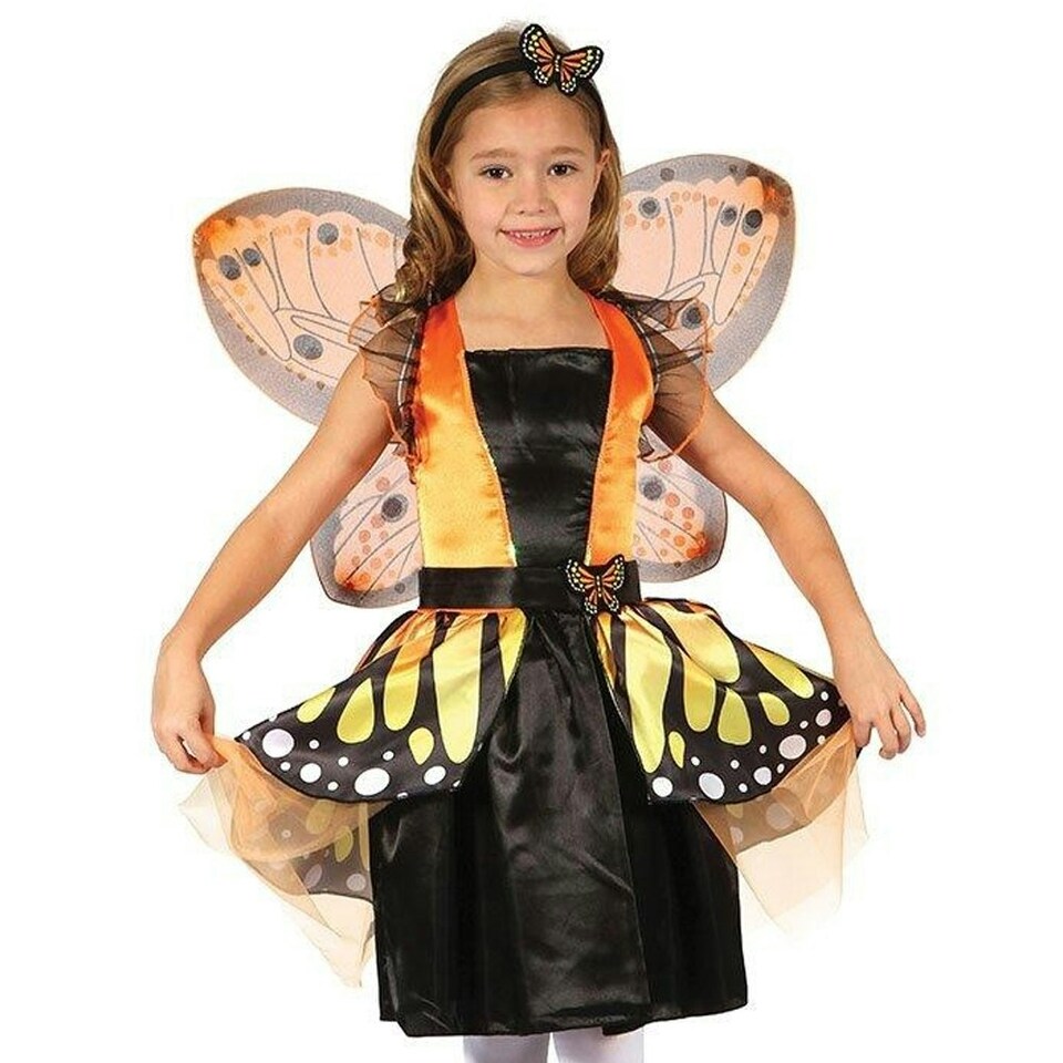 image 1 of Bristol Novelty Childrens/Kids Butterfly Fairy Costume - Orange - L L