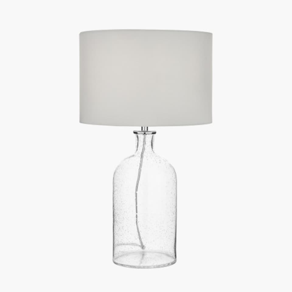 image 1 of Transparent Bubble Glass Table Lamp with Shade | Clear | Clear | 1