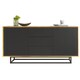 image 9 of Sideboard Cabinet Chest of Drawers Storage Cabinet Oak Black Industrial Loft 140cm