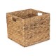 image 6 of Large Water Hyacinth Square Storage Basket | Brown | Brown | L
