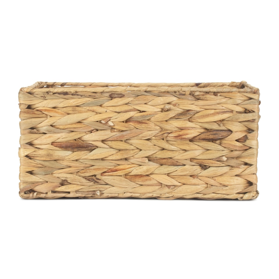 image 1 of Large Shallow Water Hyacinth Storage Basket | Brown | Brown