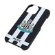 image 1 of Newcastle United FC iPhone 15 Compatible Striped Phone Case - Black/White - 14.5cm x 7cm