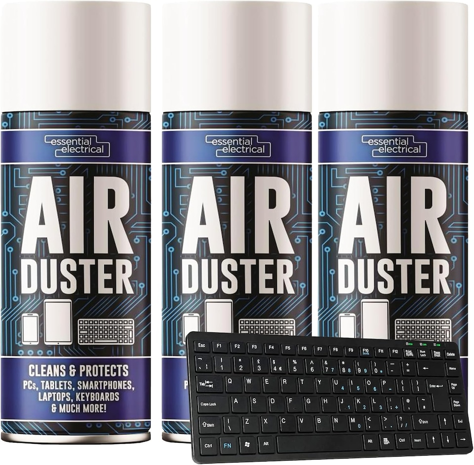image 1 of 3 x 400ml Compressed Air Duster Cleaner Spray Can for Electronics