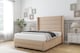 image 3 of Sloomy Sterling Pebble Plush Divan Bed Base No Drawers With 54 Inch Wingback Headboard & 12 Inch Matching Footboard | Brown | Pebble | Small Double | 1