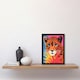 image 2 of Pineapple Modern Screen Risograph Pink Home Decor Black Framed Wall Art Print A4
