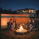 image 8 of Outsunny Camping Windbreaks with Clear Windows and Carry Bag | Orange | Orange | 440 x 140 cm