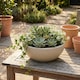 image 2 of 40cm Large Round Decorative Planter | Cream | 1
