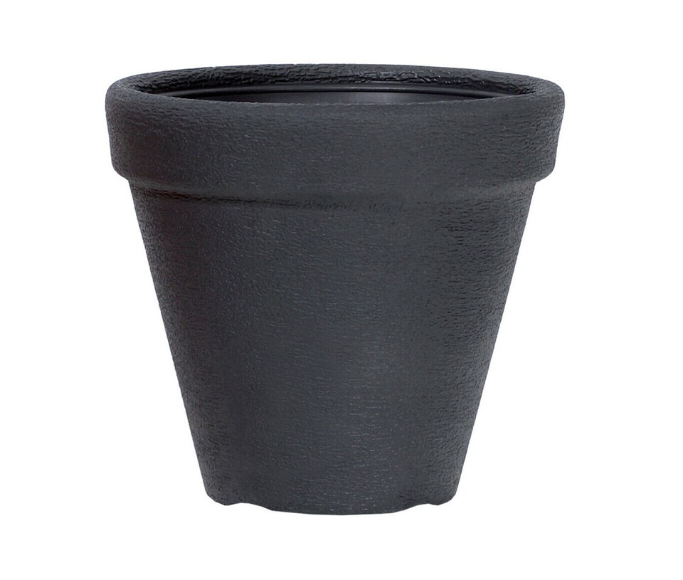image 1 of 350mm Classic Plastic Plant Pot | Black | 1
