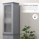 image 4 of kleankin Bathroom Storage Cabinet with 3-tier Shelf Drawer Door, Floor Cabinet Free Standing Tall Slim Side Organizer Shelves, Grey