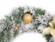 image 7 of Best Artificial 9ft Frosted Gold Christmas Garland with 80 Bright white battery lights