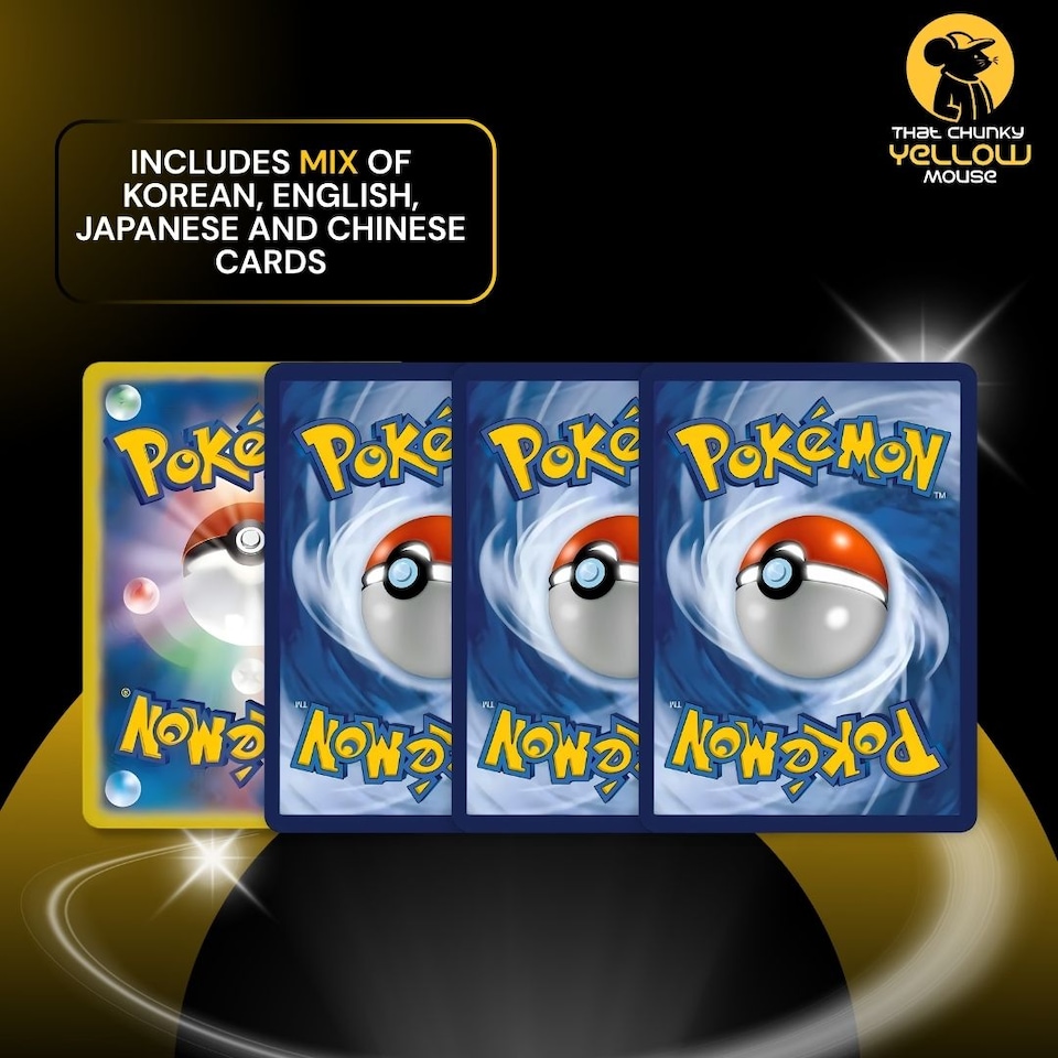 image 1 of Pokémon Card Mixed Nation Bundle TCYM 20 Pack English Japanese Korean Chinese Special Rare