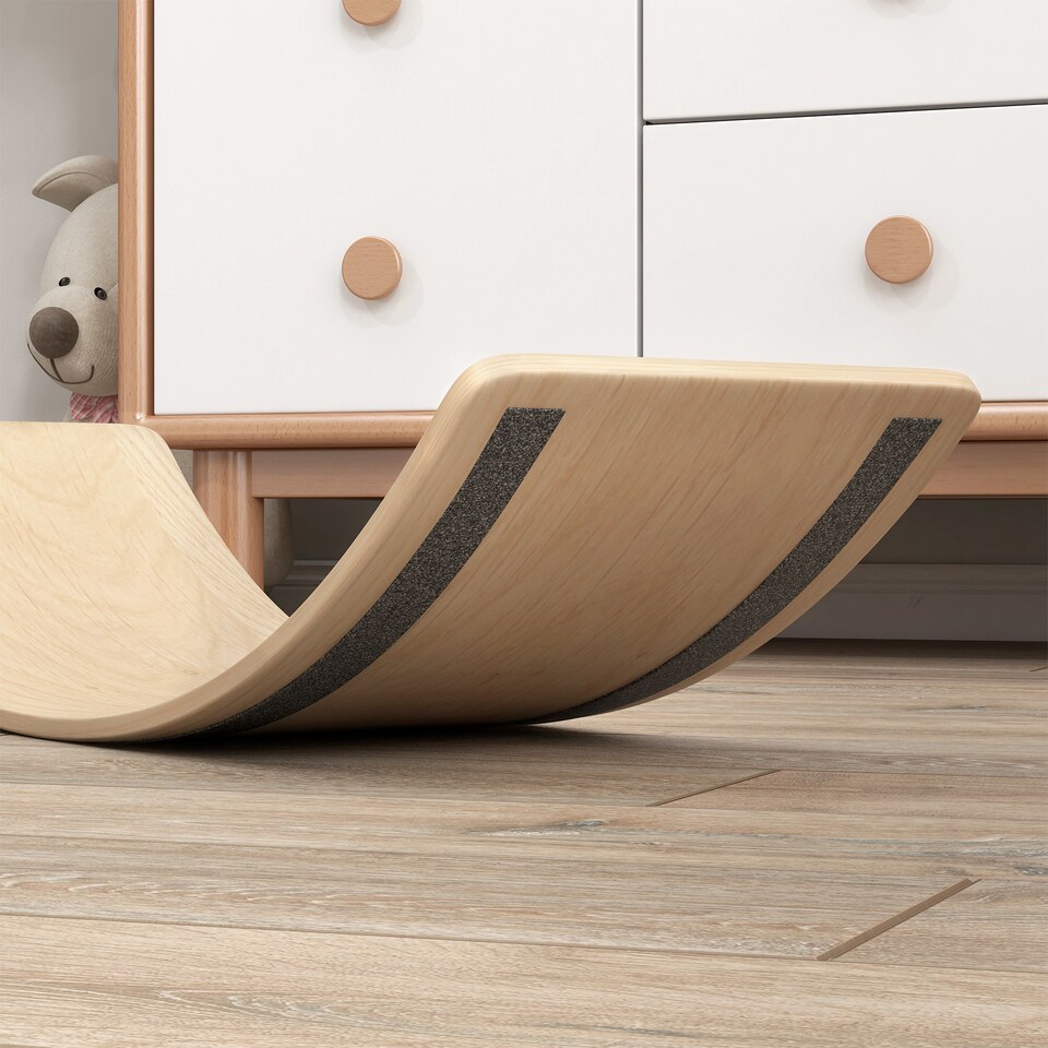 image 1 of AIYAPLAY Kids Wooden Balance Board for Children, for 3-8 Years Old
