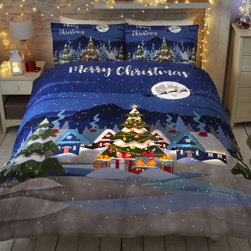 image 1 of Bedlam Glow In The Dark Duvet Cover Set Multi