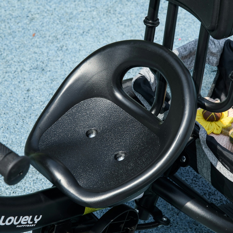 image 1 of HOMCOM 6 in 1 Kids Trike, Stroller with Parent Handle, Grey