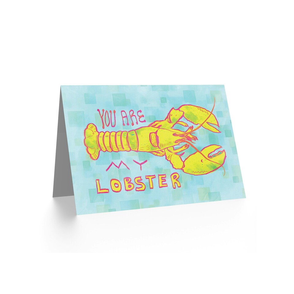 image 1 of Romance Valentine Love Funny Lobster Anniversary Valentines Day Card