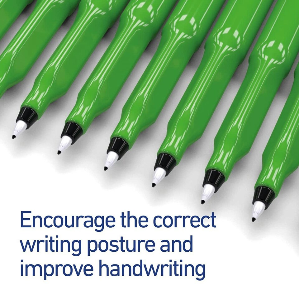 image 1 of Box of 300 Swash KOMFIGRIP Handwriting Pens Black